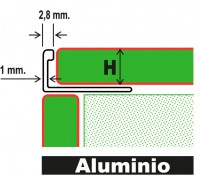 ECO ANGLE ALUMINIO 250 cm.